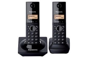 Belaidis telefonas Panasonic KX-TG1712FXB su dviem rageliais