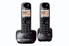 Belaidis telefonas Panasonic KX-TG2512FXT su dviem rageliais