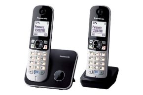Belaidis telefonas Panasonic KX-TG6812FXB su dviem rageliais