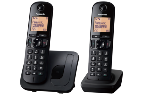 Belaidis telefonas Panasonic KX-TGC212FXB su dviem rageliais