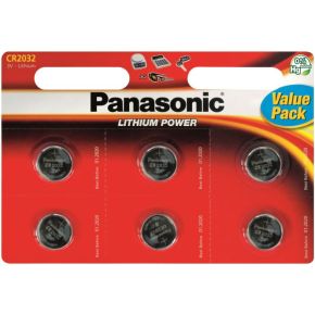 Elementai Panasonic Lithium CR2032 6vnt