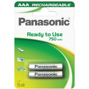 Įkraunami elementai Panasonic Ready to Use HR03 750 mAh AAA 2vnt